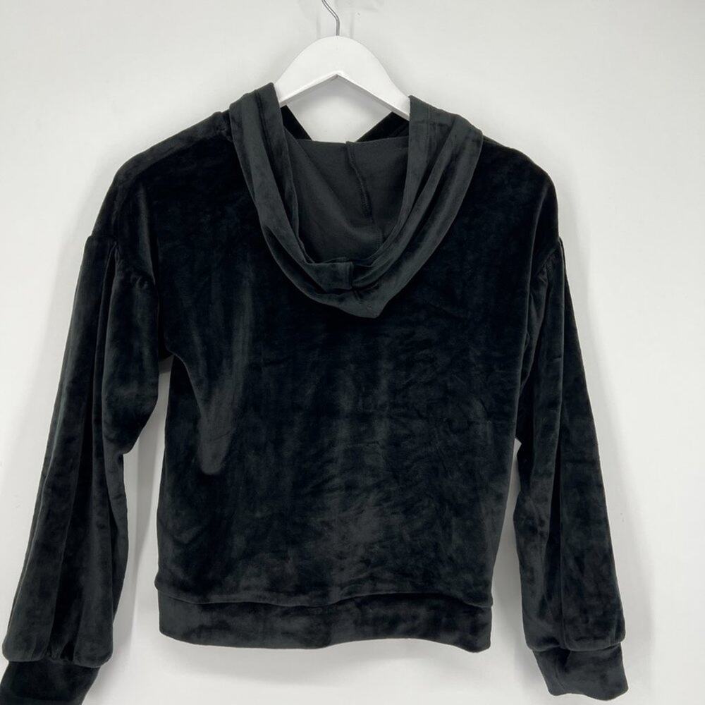 Freshman Kids' Girls Velour Hoodie Sweatshirt Pullover In Black L (12/14) NWT - Picture 3 of 5